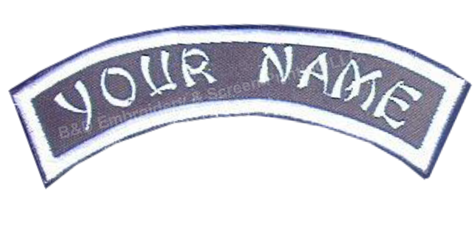 Custom Black Crest Rocker Patch